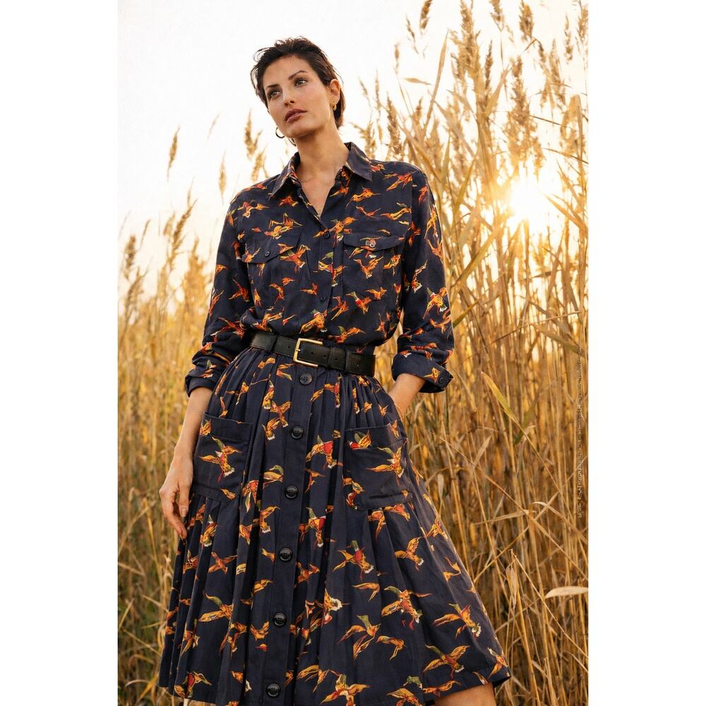 Vintage 1980s Escada Crisca Skirt Set Pleated Wool Duck English Country German 4